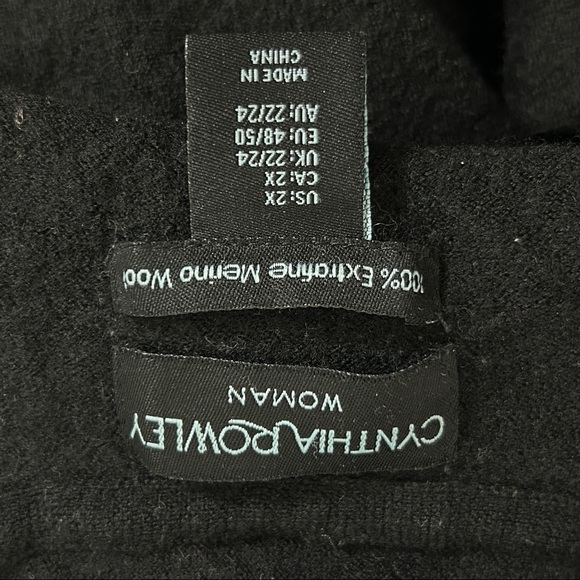 Cynthia Rowley Black Flounce Sleeve Knit Cardigan - Picture 10 of 10